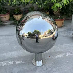 Garden Stainless Steel Water Fountain Sphere Sculpture