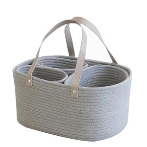 Panier de rangement moderne en corde de coton fait main panier à jouets panier à couches organisateur pour <span class=keywords><strong>bébé</strong></span> - Product Image 1