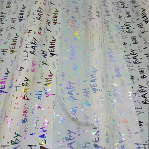 1.4m Largeur Salut Vis Lumière Réfléchissant <span class=keywords><strong>100</strong></span>% Polyester Holographique Irisé Arc-En-Ciel <span class=keywords><strong>Mots</strong></span> Tissu pour Réfléchir Mode Veste Vêtements - Product Image 4