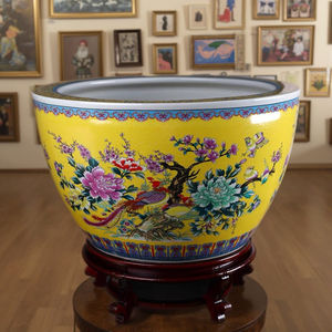 Modern Stylish Four-Sided Design <strong>Fish</strong> Dragon Glazed Ceramic Garden <strong>Pot</strong> Hand Painted Classical Style Customizable Flower Home - Product Image 3