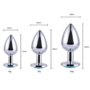 مجموعة أصلية من 3 قطع فاخرة من المجوهرات المصنوعة من الفولاذ المقاوم للصدأ للاستخدام الشرجي للجنسين، أداة تحفيز شرجي - Product Image 2