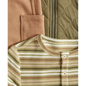 Ensemble de vêtements pour enfants Ensemble de vêtements pour bébé Première impression Ensemble chemise et pantalon matelassé pour bébé garçon - Product Image 4