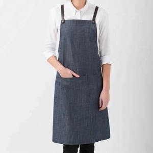 Delantal de chef caqui personalizado, estampado de moda, algodón, lino, cocina, <span class=keywords><strong>servidor</strong></span>, babero, logotipo bordado, uso personalizado para limpieza - Product Image 5