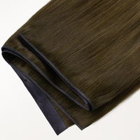 Extensions de cheveux naturels Genius PU Butterfly Hole Weft, blond russe, lisses ou ondulés, Remy Hair Skin Weft pour coiffeurs professionnels