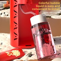 Machine à bulles transfrontalière avec effets sonores et lumineux de feux d'artifice simulés, cadeau de vacances, machine à bulles automatique, jouet pour enfants