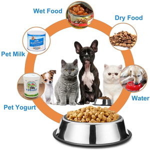 Nobleza in acciaio inox Pet ciotole antiscivolo alimentatori portatili capacità 32oz per cani e gatti-confezione da 2 - Product Image 5
