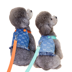 Vêtements pour chien en denim, veste en jean sans manches, design uni écologique pour grands chiens, Teddy, Teckel - Product Image 1