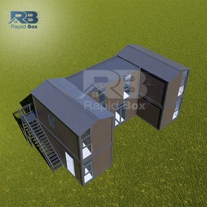 Luxury 2 3 Bedroom Portable Mobile Home Cabin House 2 Floor Modular Prefabricated House Portable Hotel Tiny <b>Container</b> House - Product Image 3