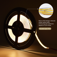 Bande lumineuse LED COB flexible DC24V/12V 8MM 320 LED 9W/M, blanc chaud/froid, découpable, décorative pour éclairage intérieur