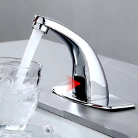 Robinet chaud et froid à détection infrarouge intelligente au design moderne, robinet à capteur sans contact pour salle de bain à détection à une poignée