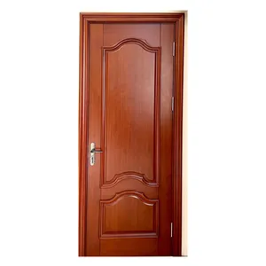 Qunsheng Luxury High Quality Entry Interior Swinging Doors Solid Wood Main Door