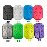 Casing Pengganti Kiri dan Kanan untuk Nintendo Switch Joy Pad, Casing Kontroler Transparan dengan Tombol, Suku Cadang Mod DIY