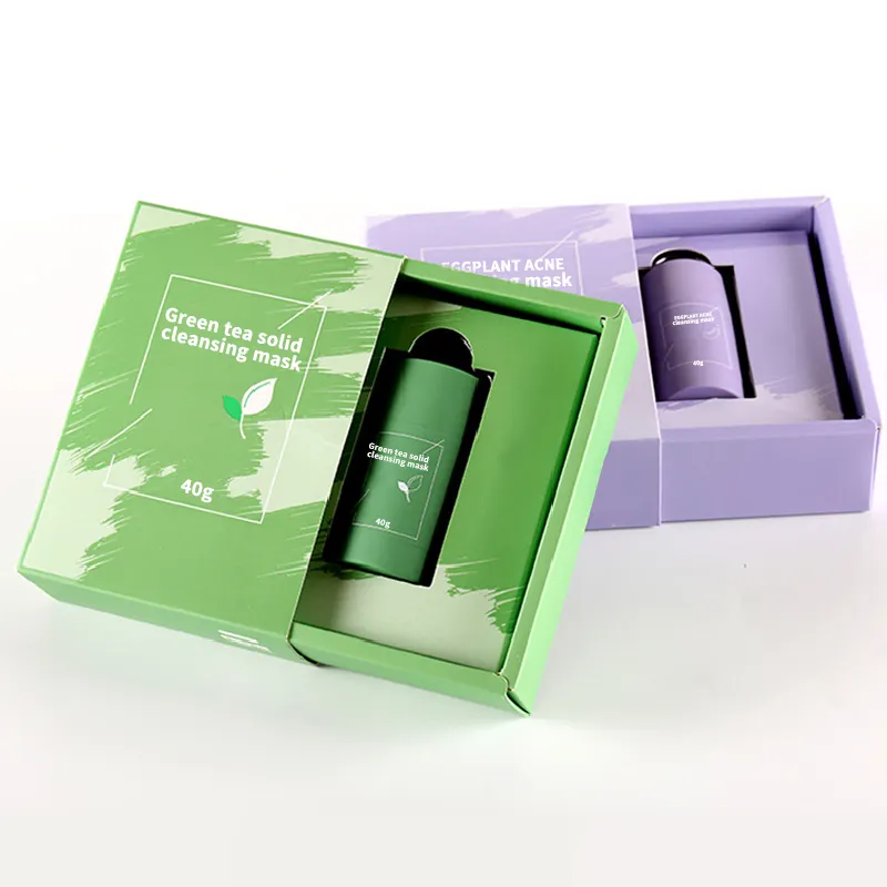 2021 лучший уход за кожей партнер контроль жирности Глубоко очищающий уход за кожей зеленый чай баклажаны твердая маска
