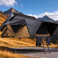 Tenda Atap Mobil Hard Shell untuk 4 Orang, Tenda Atap Truk untuk Berkemah, Tenda Atap Mobil Lipat Portabel, Garasi Berkemah Mobil, Tenda Atap Lipat