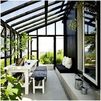 Verrière de luxe personnalisée, isolée et résistante aux intempéries, avec double vitrage, en aluminium 6063-T5, pour jardin d'hiver