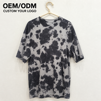 T-shirts teints en pièce, délavés à l'acide, tie-dye, vente en gros, 100% coton, grammage lourd, vierges, usine de confection OEM