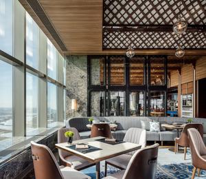 Hotel appartamento lobby in legno moderno light luxury beach <span class=keywords><strong>cafe</strong></span> 5 stelle ristorante in marmo tavoli e sedie - Product Image 6
