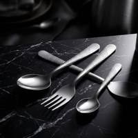 Lot de 6 couverts durables en acier inoxydable – Couteau, fourchette, cuillère – Résistants à la rouille pour la restauration