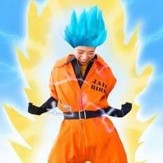 Cho Shire Flame Blue Cosplay Costume Ware - Product Image 1