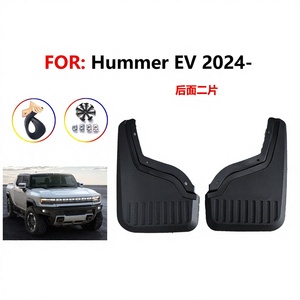FOR Hummer Mudguards For 2024 2025 EV Pickup Truck <b>Plastic</b> Black Tire Deflectors Front Rear Fitment Accessory - Product Image 5