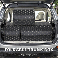 Boîte de rangement de coffre de voiture multifonction pliable en cuir PU grande capacité avec logo personnalisé pour usine