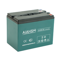 Batterie au gel sans entretien 12V 65Ah 6-GFM-65 AIANSHI, à décharge profonde VRLA, pour transpalette, gerbeur et autolaveuse