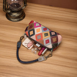 Women Cowhide <b>Small</b> <b>Handbag</b> Fashion Casual Stitching Crossbody Shoulder Bag Genuine <b>Leather</b> - Product Image 4