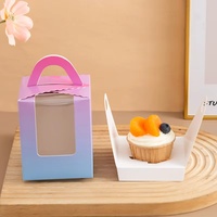 2025 Nouveaux produits Boîte à gâteau en carton de cuisson portable avec fenêtre transparente