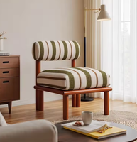 Fauteuil Rétro Français, Chaise Longue en Bois Massif pour Petits et Grands Salons