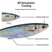Leurre souple bionique en PVC imprimé en 3D style Balsa, 15 cm / 33 g, sans hameçons, pour la pêche en bateau en eau salée, disponible en stock transfrontalier