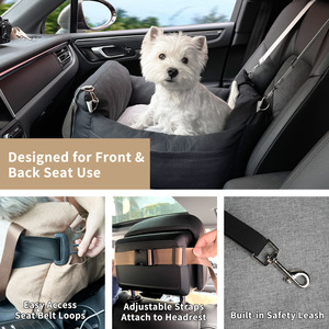 Remplissage en mousse à mémoire de forme épaissie lit de transport <span class=keywords><strong>pour</strong></span> animaux de compagnie siège d'appoint <span class=keywords><strong>pour</strong></span> <span class=keywords><strong>chien</strong></span> étanche <span class=keywords><strong>pour</strong></span> <span class=keywords><strong>voiture</strong></span> avec poches de rangement - Product Image 3