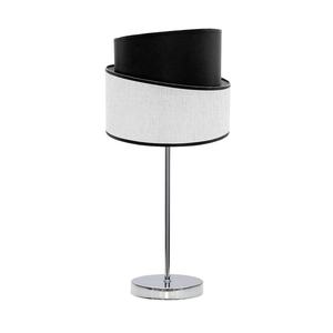 Lampada da Tavolo 1xE14 Cromo/Bianco-Nero, 45x18x18 cm - Illuminazione Decorativa Ideale per Case e Uffici. - Product Image 1
