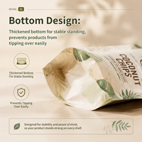 Pochette sur mesure étanche pour emballage alimentaire sec, en matériau CPP, structure laminée, fermeture éclair durable refermable pour épices et snacks