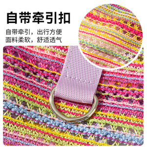 Gilet tricoté ajouré rayé printemps-été pour chiens, Teddy, Bichon Frisé, vêtements pour animaux à deux pattes - Product Image 4