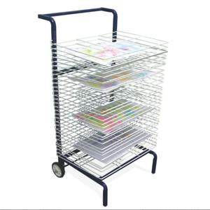 JH-Mech Séchoir <span class=keywords><strong>à</strong></span> papier <span class=keywords><strong>Étendoir</strong></span> <span class=keywords><strong>à</strong></span> papier en métal autoportant portable et léger pour peintures - Product Image 4