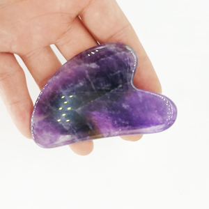 Wholesale Rose Quartz Guasha Face Body Massage Scraper Heart Shape Jade Pink Gua Sha Stone - Product Image 6