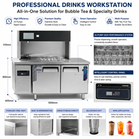 OEM Klantspecifieke Commerciële RVS Waterbar Werkbank Melkthee Speciale Machine Automatische Melkthee Machine