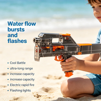 Pistolet à eau électrique pliable automatique rechargeable à télécommande avec capteur de mouvement et lumière pour enfants - Vente chaude