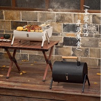 Mini barbecue portable en acier avec revêtement en poudre pour le camping