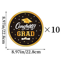 Ensemble de gobelets et d'assiettes en papier pour la fête de remise des diplômes, décoration de fête de remise des diplômes