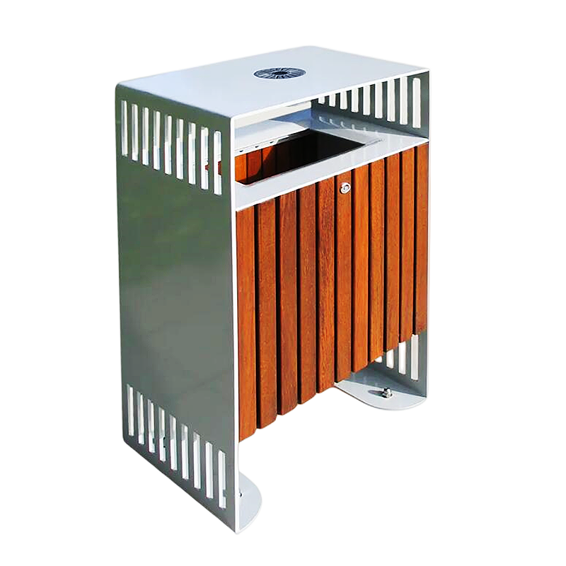 Garbage Container Dustbin Management 70L  Waste Bin Park Commercial Wood Outdoor Trash Can