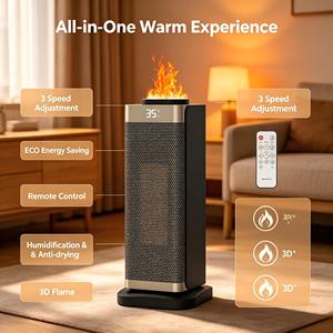 Ventilateur chauffant flexible le plus vendu avec installation sur site, petit ventilateur chauffant portable français pour espaces restreints - Product Image 4