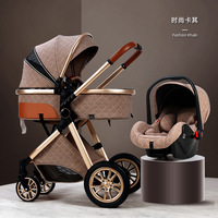 Ensemble poussette pliable multifonctionnelle et siège auto, poussette bébé idéale pour les voyages avec siège auto