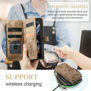 Venta al por mayor CaseMe PU Fundas para teléfonos móviles Samsung Z Fold 7 6 <span class=keywords><strong>5</strong></span> 4 Bolsas para teléfonos móviles personalizables - Product Image 4