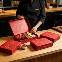 Boîte cadeau de luxe pour collations avec sac en papier assorti |   Emballage alimentaire personnalisé avec logo pour restaurants, traiteurs, noix et pâtisseries