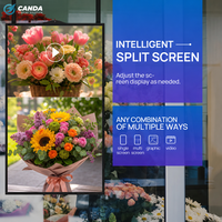 Écrans numériques verticaux suspendus pour vitrine, 43'' et 55'', totems d'affichage LCD haute luminosité, double face, tactiles, pour centre commercial
