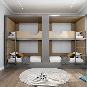 新款旅舍双层床卧室家具现代廉价旅舍胶囊床睡袋