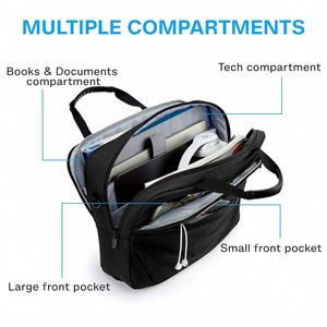 Sac à bandoulière pour ordinateur portable, style sac à main, personnalisable avec logo BSCI, extensible, élégant, pour hommes - Product Image 3