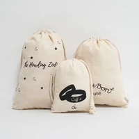Qualité bon marché, sac à main portable réutilisable avec logo personnalisé imprimé, sac à main en toile et coton à double ficelle, sac à cordon anti-poussière