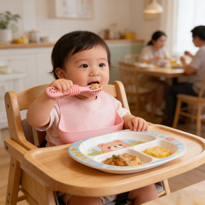 Produits pour bébés nouveau-nés OEM&ODM, cuillère en silicone de qualité alimentaire sans BPA, durable, de haute qualité, ensemble d'alimentation pour bébés en première étape - Product Image 5
